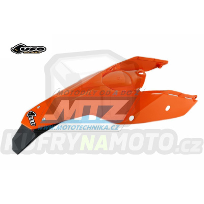 Blatník zadní s bočnicema včetně LED světla KTM 125+200+250+300EXC + 250+400+450+530EXC / 08-11 - barva oranžová