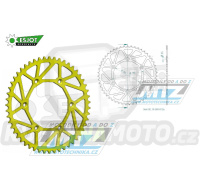 Rozeta ocelová (převodník) 0808-51zubů ESJOT ULTRALIGHT 50-32041-51LY žlutá - Kawasaki KLX400 + Suzuki DR250 + DR350 + DRZ250 + DRZ400 + RM100 + RM125 + RM250 + RMX250 + RMZ250 + RMZ450 + RMX450 + TSR125 + TSR200