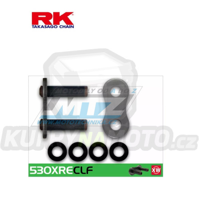 Spojovací článek řetězu (nýtovací skobka řetězu) pro řetěz RK 530 XRE