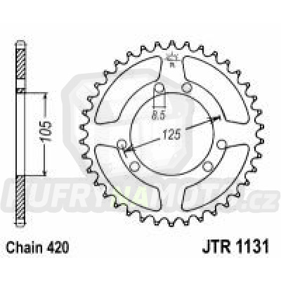 Řetězová rozeta JT JTR 1131-52 52 zubů, 420