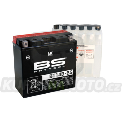 BS baterie moto BT14B-BS (YT14B-BS) 12V 12AH 150X69X145 bezúdržbový - elektrolyt přibalen (210A) (4)