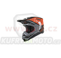 přilba SUPERTECH S-M8 TRIPLE, ALPINESTARS (oranžová/šedá/černá)