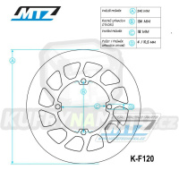 Kotouč brzdový MTZ - zubatý desing Wave