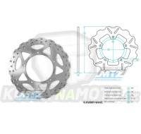 Kotouč brzdový (290/130/5D) - Kawasaki Z125 / 19-21 + Ninja 125 / 19-21 + Z300 / 15-16 + Ninja 300 / 13-16 + Versys 300X / 17-20