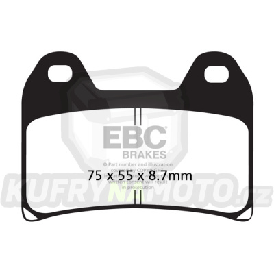 Brzdové destičky EBC GPFAX244HH
