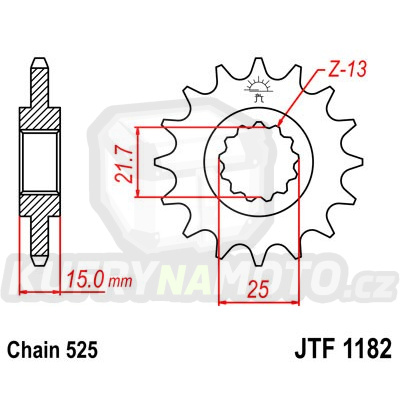 Řetězové kolečko JT JTF 1182-15 15 zubů, 525