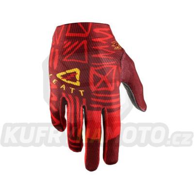 LEATT rukavice DBX 1.0 GRIPR GLOVE RUBY barva bordová velikost XL