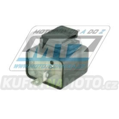Relé blinkrů (přerušovač blinkrů) 2pólové / 12V s držákem - Yamaha YBR125+Aerox+TZR50 + MBK 2x10W