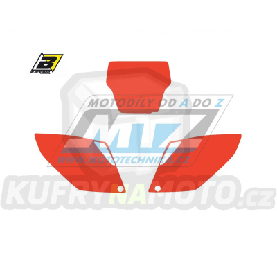 Polepy číslových tabulek (vystřižené) - Honda CRF250 / 06-07 - barva červená