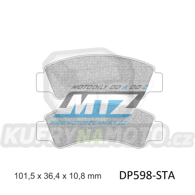 Destičky brzdové DP598-STA - směs Standard