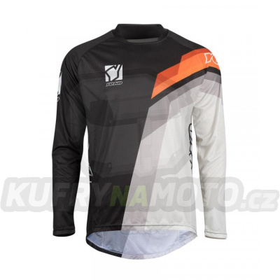 Motokrosový dres YOKO VIILEE černý / bílý / oranžový XL