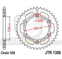 Řetězová rozeta JT JTR 1308-45 45 zubů řetěz 520 - akce