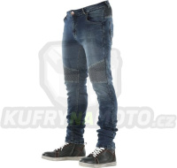 Kevlarové moto kalhoty OVERLAP CASTEL STONE WASHED JEANS modré