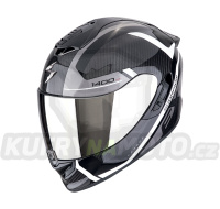 Moto přilba SCORPION EXO-1400 EVO II CARBON AIR ENKO černo/stříbrno/bílá
