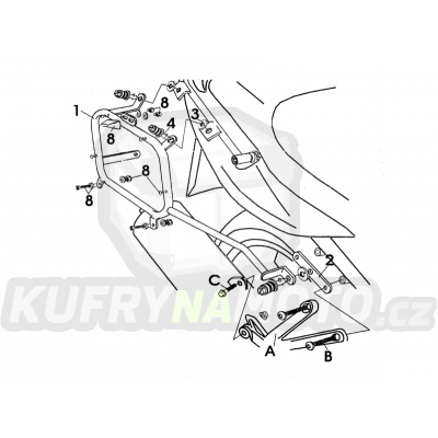 Nosič držák bočních kufrů Fehling Suzuki GSF 1200 Bandit (WVCB) 2006 Fehling 6982 ST - FKM592