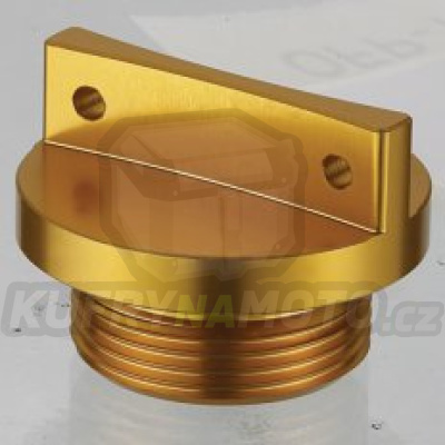 ACCEL víčko zátka oleje KAWASAKI KXF 250/450 '04-'16, SUZUKI RMZ 250 '04-'06 barva zlatý (GWINT M18X1,5)