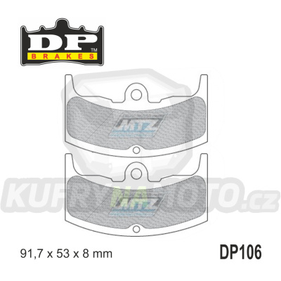 Destičky brzdové DP106 DP Brakes - směs Premium OEM Sinter