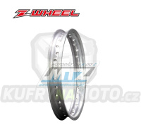 Ráfek motocyklový - rozměr 2,15x19" 36H (předvrtaný / 36 otvorů) ZETA Z-WHEEL W01-74418 - stříbrný (zadní)