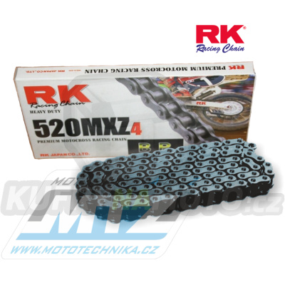 Řetěz RK 520 MXZ4 (120čl) - netěsněný/ bezkroužkový (černý)