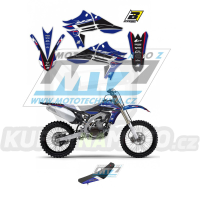 Polepy s potahem sedla (sada polepů a potah sedla Dream) - Yamaha YZF450 / 10-13 - typ polepů Dream4