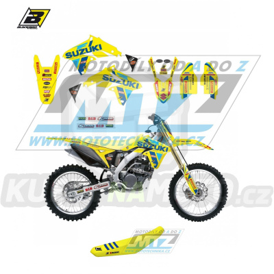 Polepy s potahem sedla (sada polepů a potah sedla Graphics) - Suzuki RMZ450 / 08-17 - typ polepů Replica Suzuki Restyle