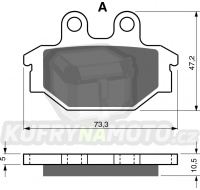 Zadní brzdové destičky Goldfren TGB 550 Gunner 4x4 Target 2010-2012 směs K5 - akce