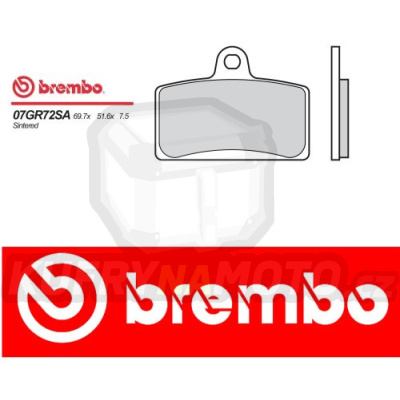 Brzdové destičky Brembo DERBI GPR CUP 80 r.v. Od 04 -  směs SA Přední