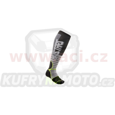 ponožky MX PRO, ALPINESTARS (šedá/žlutá fluo) 2023