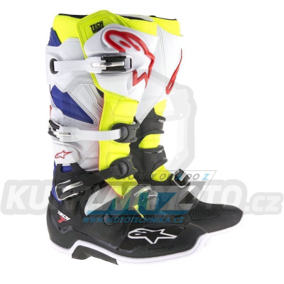 Boty Alpinestars TECH7 offroadové/motocrossové - černo-bílo-žluté