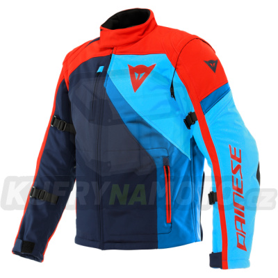 Moto bunda DAINESE RANCH TEX black-iris/red/light blue