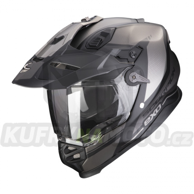 Moto přilba SCORPION ADF-9000 AIR TRAIL matná černo/stříbrná