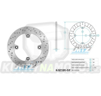 Kotouč brzdový (250/117/4D) - Suzuki AN650 Burgman / 02-04