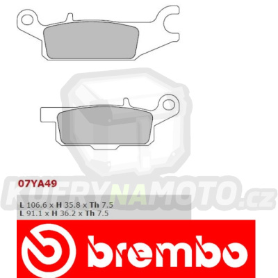 Brzdové destičky Brembo YAMAHA YFM FGPW Grizzly Left 700 r.v. Od 07 -  směs SD Přední