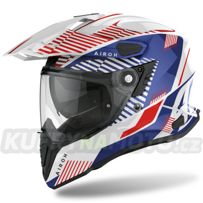 přilba COMMANDER BOOST, AIROH (lesklá bílá/modrá) 2023