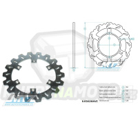 Kotouč brzdový MTZ - zubatý desing Wave - Yamaha YZ125 / 98 + YZ250 / 98