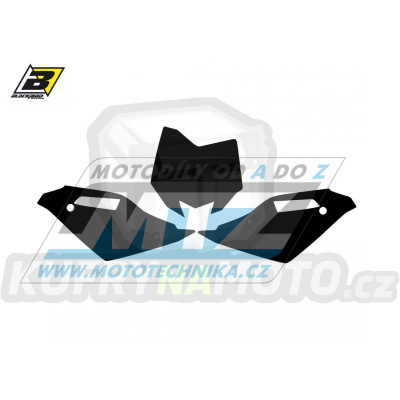 Polepy číslových tabulek (vystřižené) - Husqvarna CR125 / 09-13 - barva černá