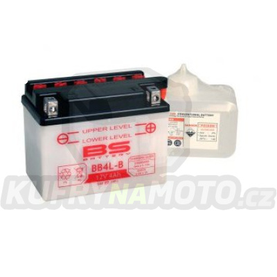 Baterie BS-Battery BB4L-B (YB4L-B)-700.310590- výprodej Konvenční motocyklová baterie BB4L-B (YB4L-B) Včetně balení kyseliny