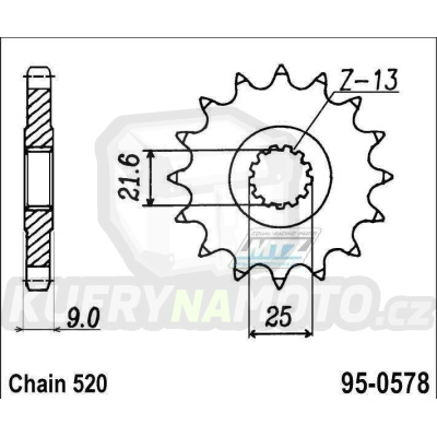 Kolečko MTZ 16 zubů-95-0578-16- výprodej JTF 578-16