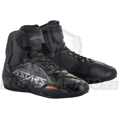 boty FASTER-3, ALPINESTARS (černá/stříbrná)