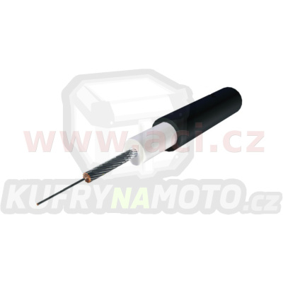 zapalovací kabel 7 mm silikonový s měděným drátem, TESLA (1 m , černý)