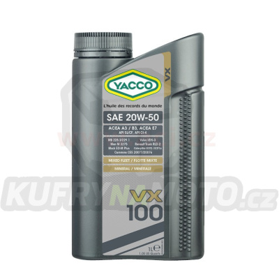 Motorový olej YACCO VX 100 20W50, 1 L