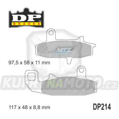 Destičky brzdové DP214 - DP BRAKES směs Premium Sinter OEM