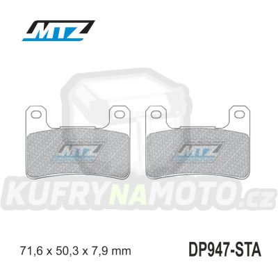 Destičky brzdové DP947-STA - směs Standard