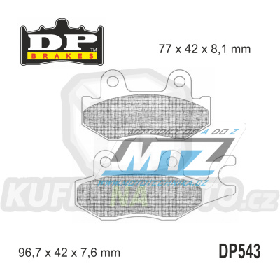 Destičky brzdové DP Brakes DP543 - směs Premium OEM Sinter