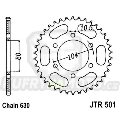 Řetězová rozeta JT JTR 501-41 41 zubů, 630