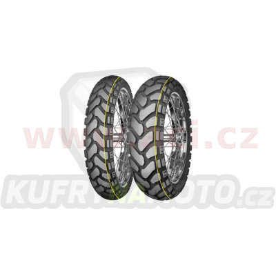 Pneu 110/80-19 (59T) E-07+ DAKAR TL, MITAS - ČR (žlutý pruh)