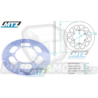 Kotouč brzdový MTZ Classic - Kawasaki KX80 / 88-00 + KX100 / 95-00