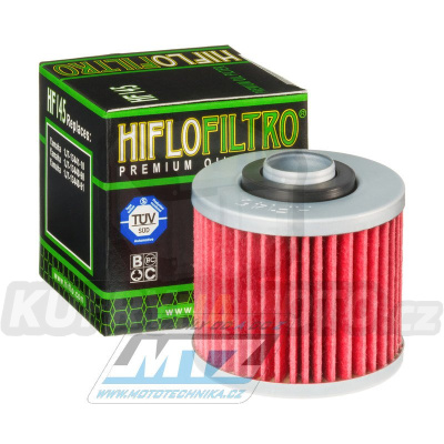 Filtr olejový HF145 (HifloFiltro) - Aprilia 660 Pegaso Street + Derbi 660 Mulhacen + Jawa 650 Dakar + 660 CZ Sportard + Keeway 250 Cruiser + MuZ 660 Baghira + Sachs Roadster 125 + Yamaha YFM600 Grizzly+YFM700 Raptor+XV125S Virago+SR400+XV535+XV1100