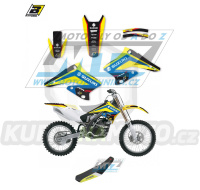 Polepy s potahem sedla (sada polepů a potah sedla Dream) - Suzuki RMZ250 / 04-06 - typ polepů Dream4