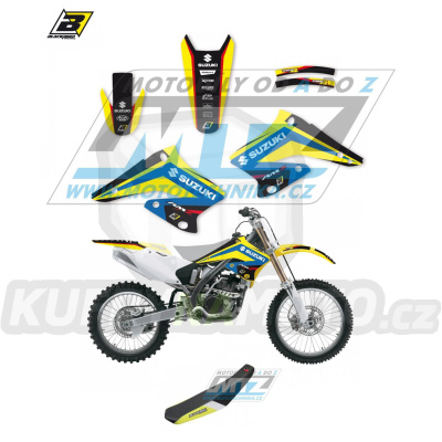 Polepy s potahem sedla (sada polepů a potah sedla Dream) - Suzuki RMZ250 / 04-06 - typ polepů Dream4